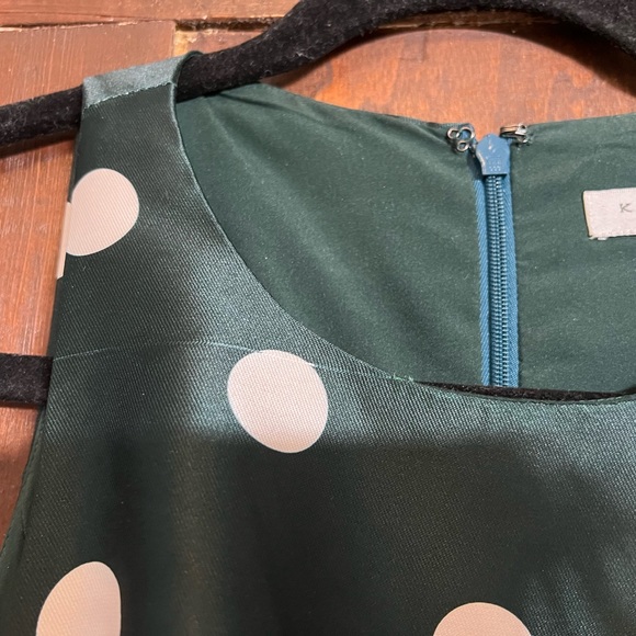 KAY UNGER Andrea Polka Dot Jumpsuit With Skirt Overlay Sz 4 - Picture 5 of 6